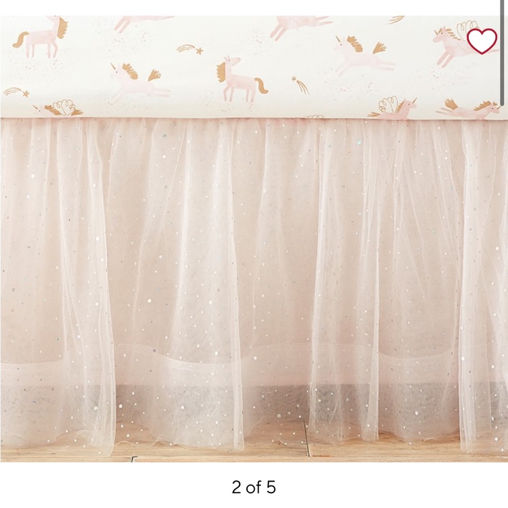 Pottery Barn Shimmer Tulle Crib Skirt